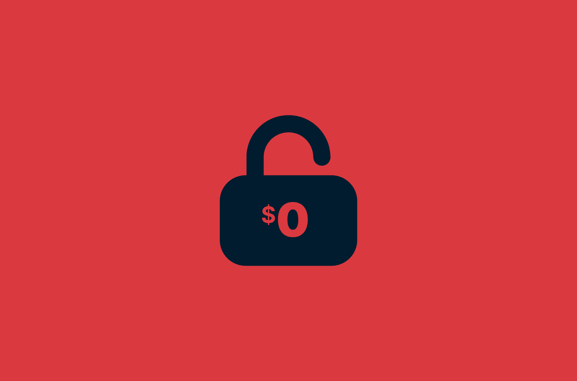 A padlock with $0 on it.