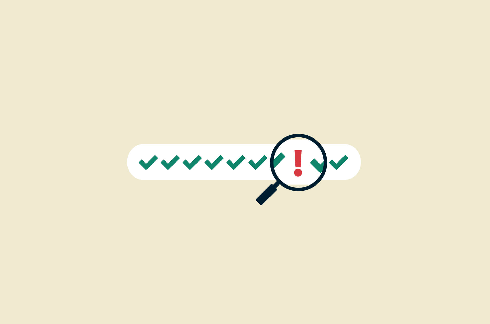 Password field with a magnifying glass.