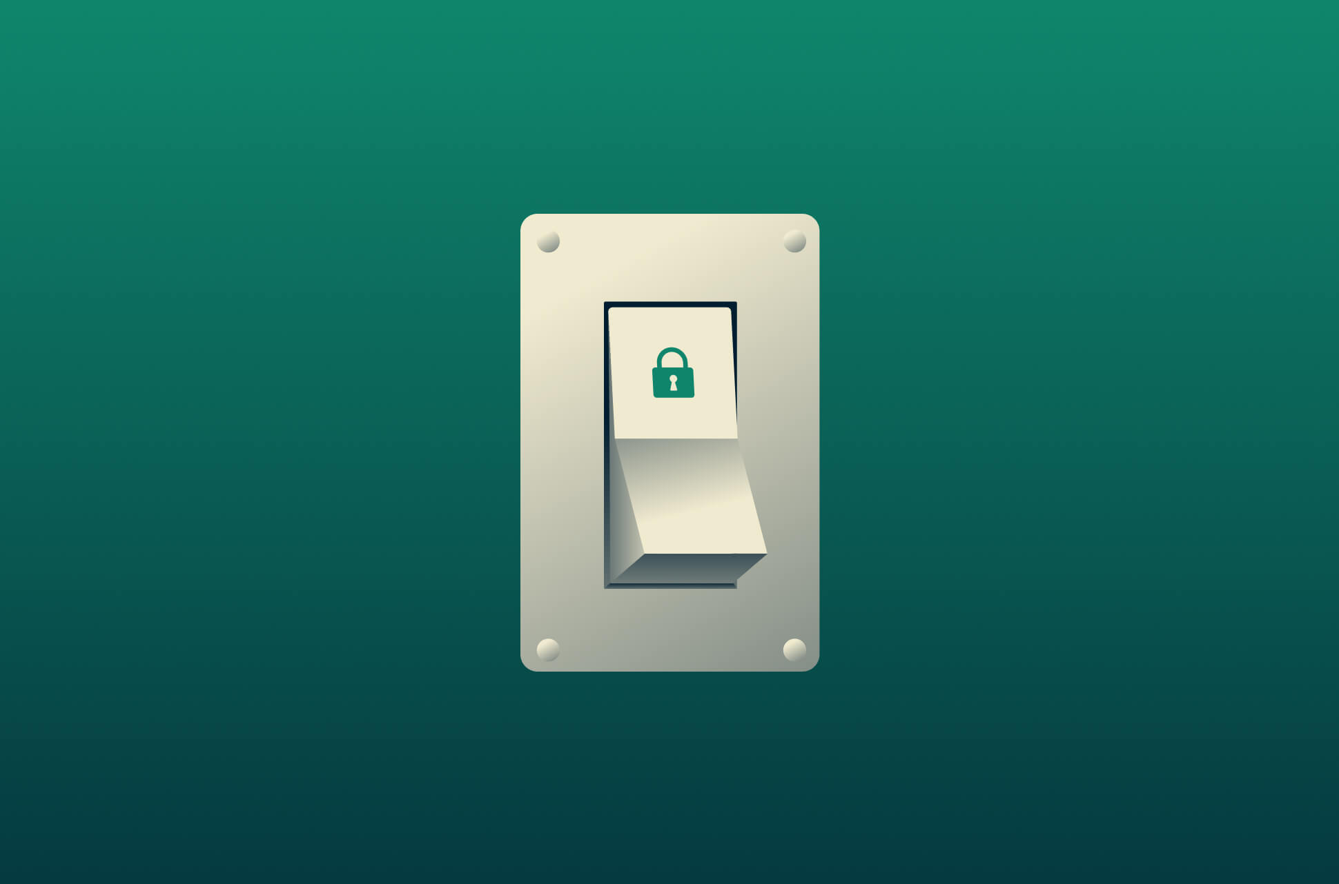 A light switch with a padlock.