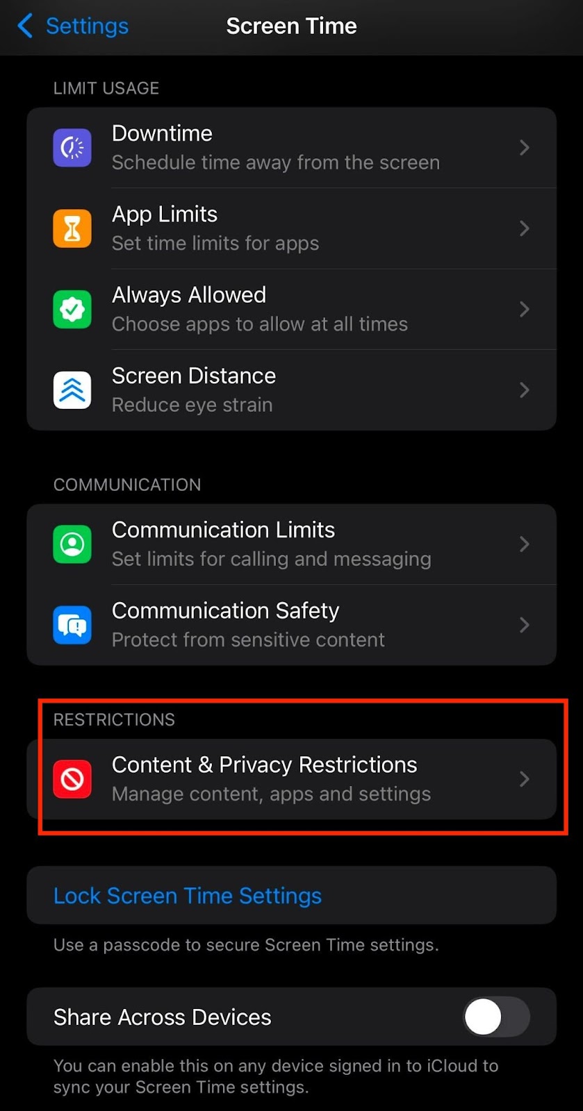 Use Screen Time To Restrict Websites