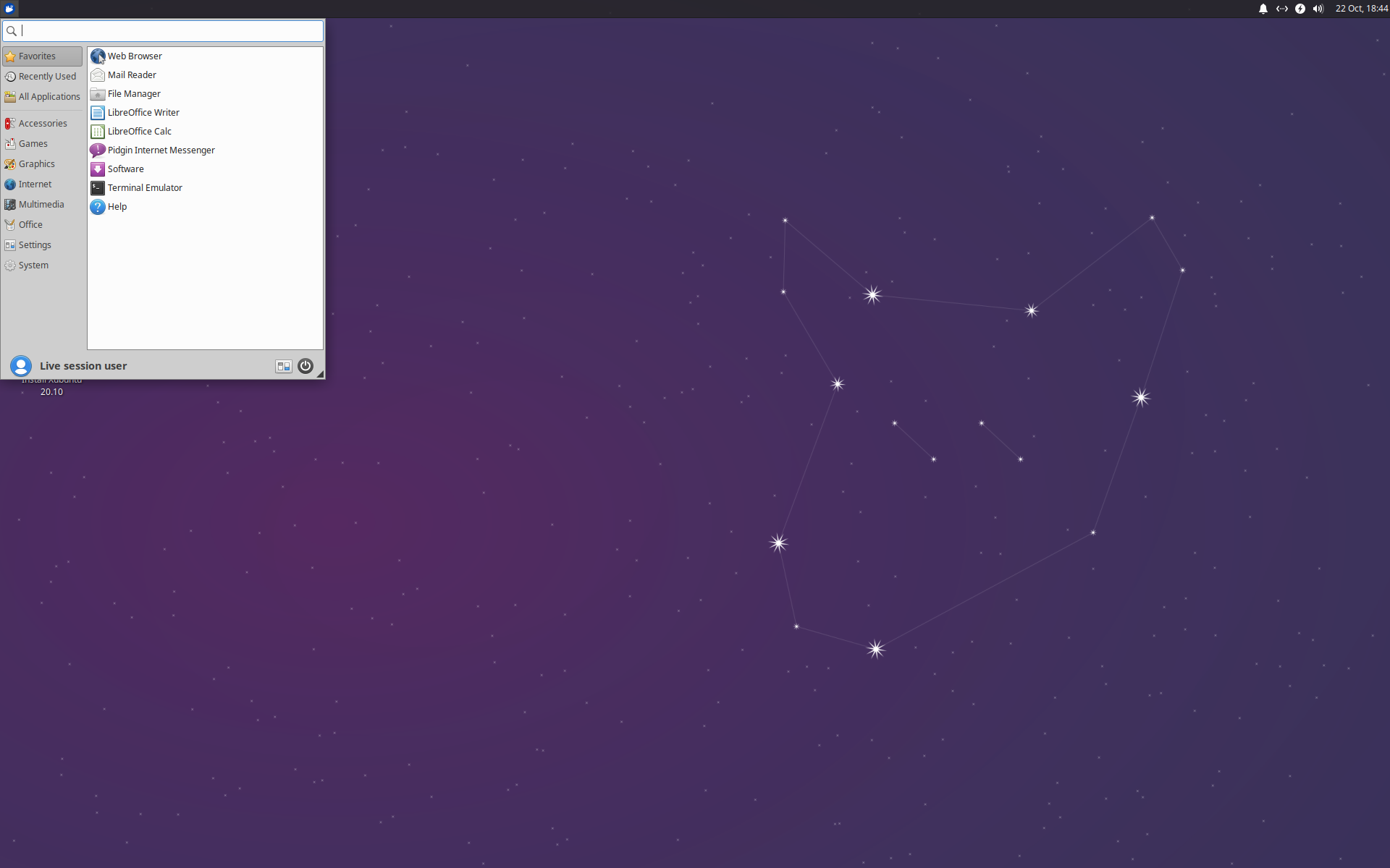 Xubuntu desktop background.