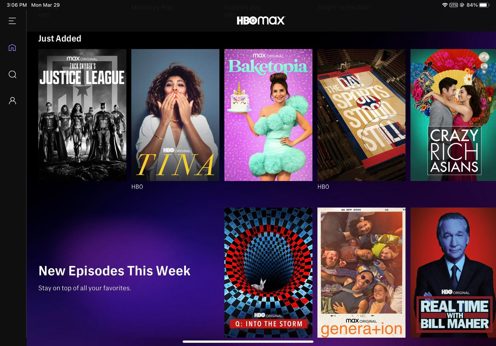Фильмы и ТВ-шоу на HBO Max