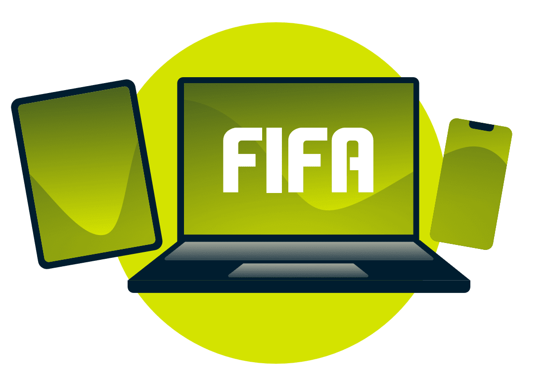 R&oacute;żne urządzenia z logo FIFA.