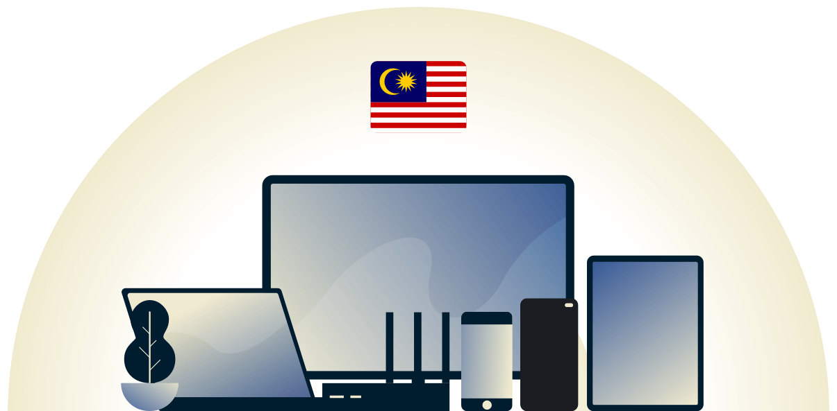 Malaysia VPN sch&uuml;tzt eine Vielzahl von Ger&auml;ten.