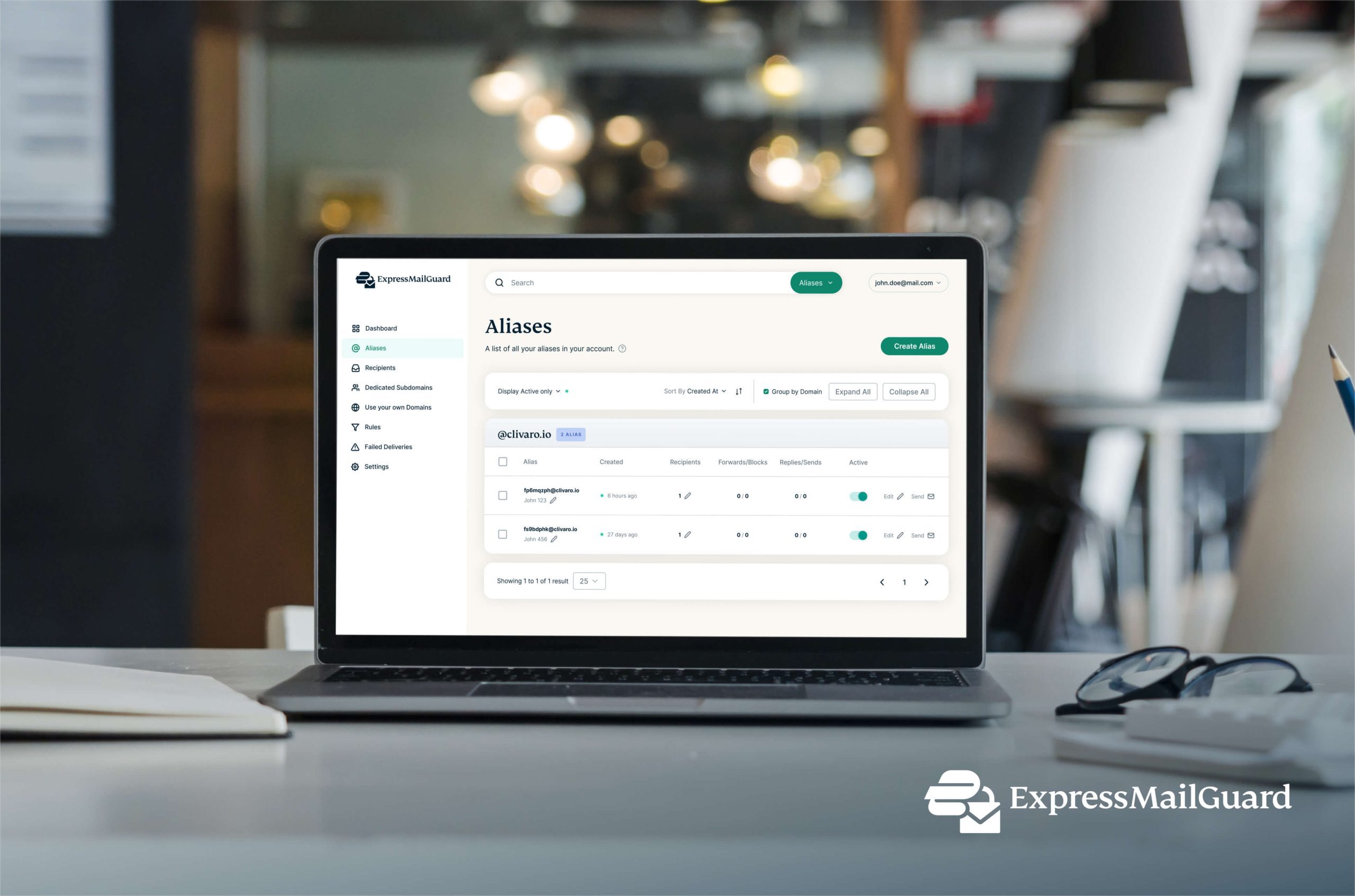 Lifestyle image of ExpressVPN ExpressMailGuard.