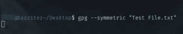 Linux GNUPG command to encrypt files.